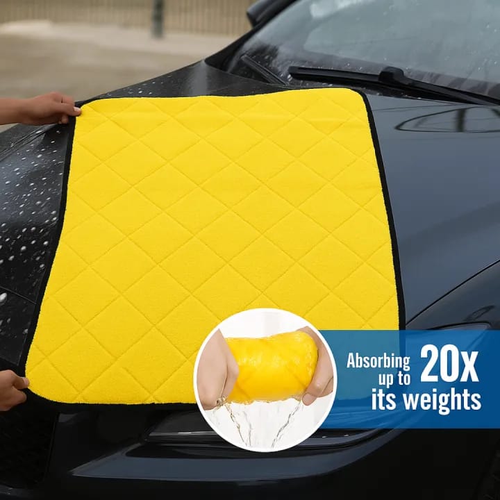 Microfibre Grey Yellow Long Hair With Pattern 800GSM