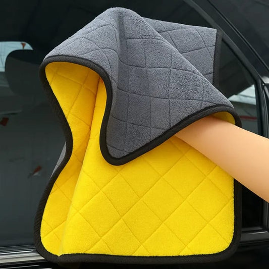 Microfibre Grey Yellow Long Hair With Pattern 800GSM pack of 1