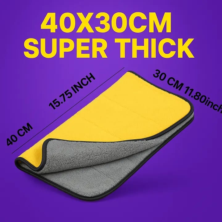 Microfibre Grey Yellow Long Hair With Pattern 800GSM
