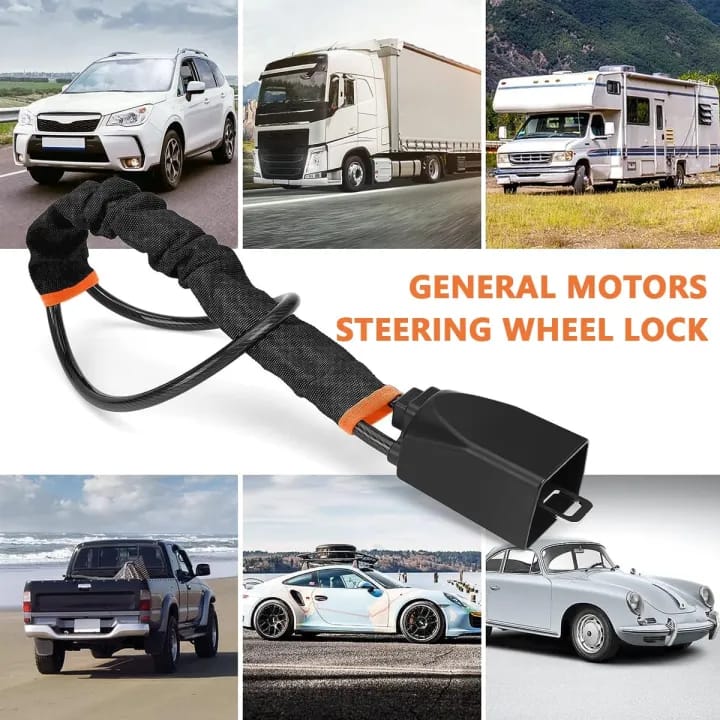 Heavy Duty Car Steering Wheel Lock with Anti-Theft Steel Chain