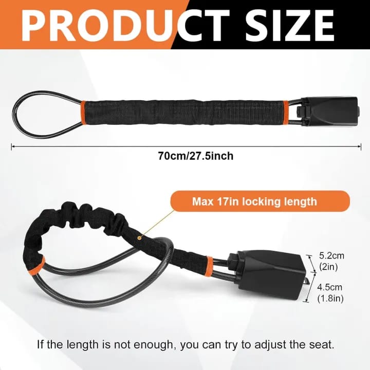 Heavy Duty Car Steering Wheel Lock with Anti-Theft Steel Chain